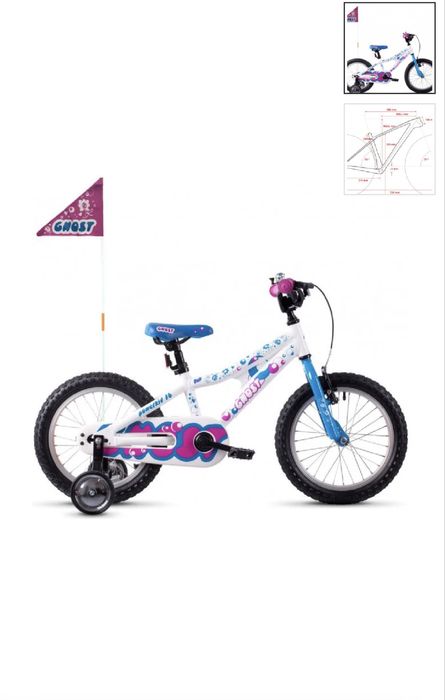Vand bicicleta copii Ghost Powerkid Alb/Albastru