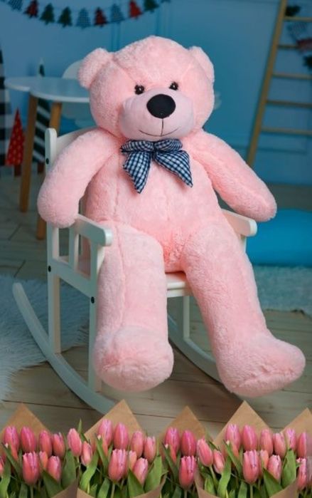 Мягкая игрушка Мишка розовый, 80 см