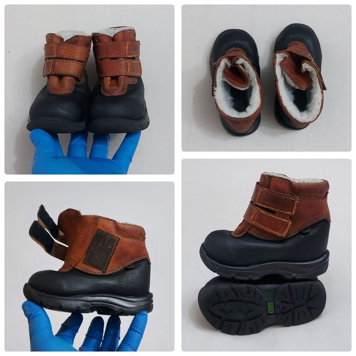 Ghete iarnă KAVAT SUEDIA, încălțăminte piele naturală, mărimea 22 unis