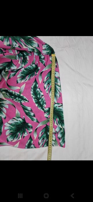 Rochie vara fete roz cu imprimeu de frunze