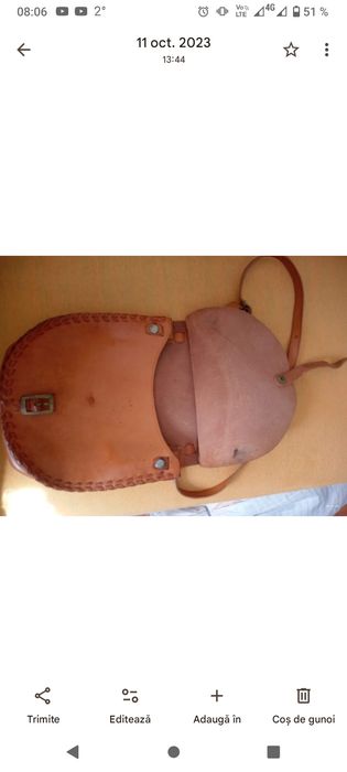 Gentuță din piele artizanala