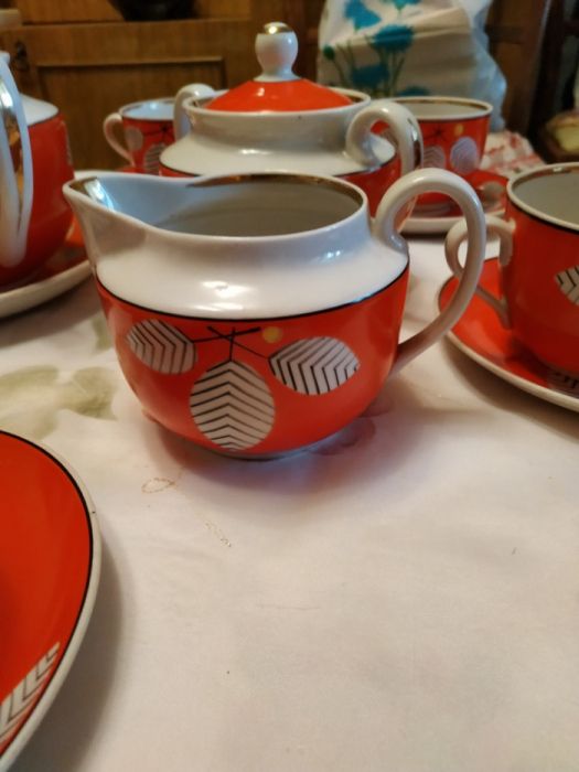 Чайный фарфоровый сервис.Шевченко. Антиквариат.