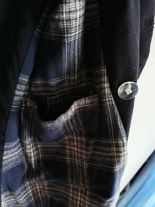 Jacheta French Connection Coat Double Breasted Mod Peacoat, Dark Blue