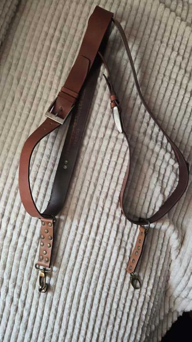 Ham din piele naturală pentru doua camere foto DSLR