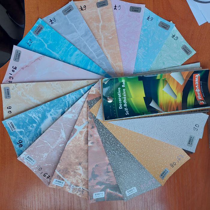 ПРОМОЦИЯ!! самозал. меб. фолио на ролки 67см и 90 см,дърво,мрамор, кам