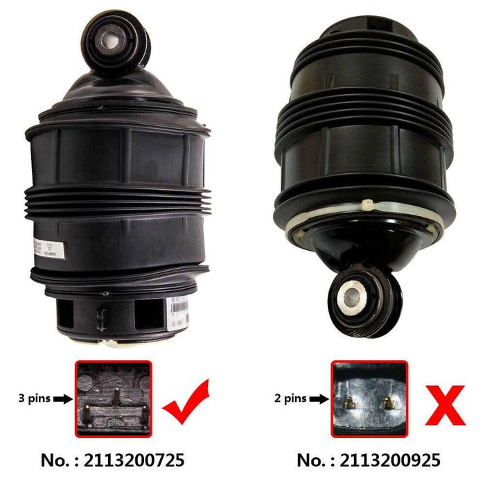 НОВИ задни възглавници Mercedes W211 с ADS 3 пина ATEC GERMANY