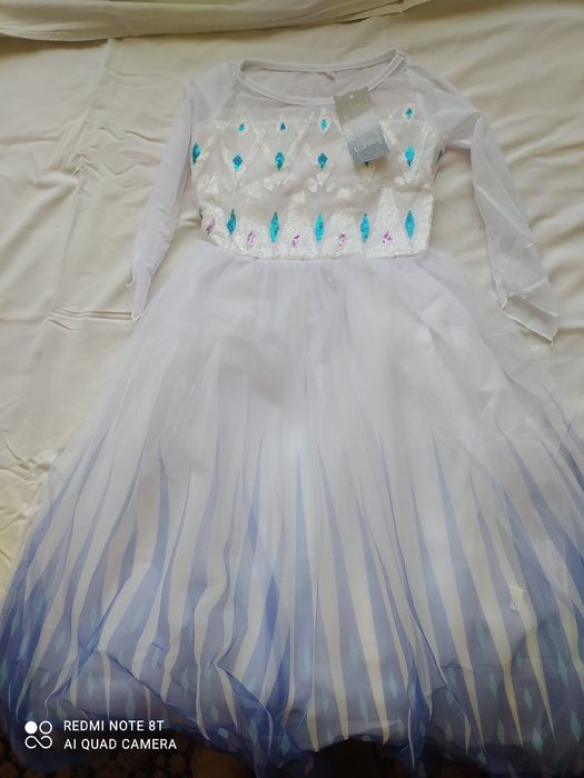 Рокля на Елза от Фроузън 2 ,за 2,3,4,5,6 годишни Принцеси