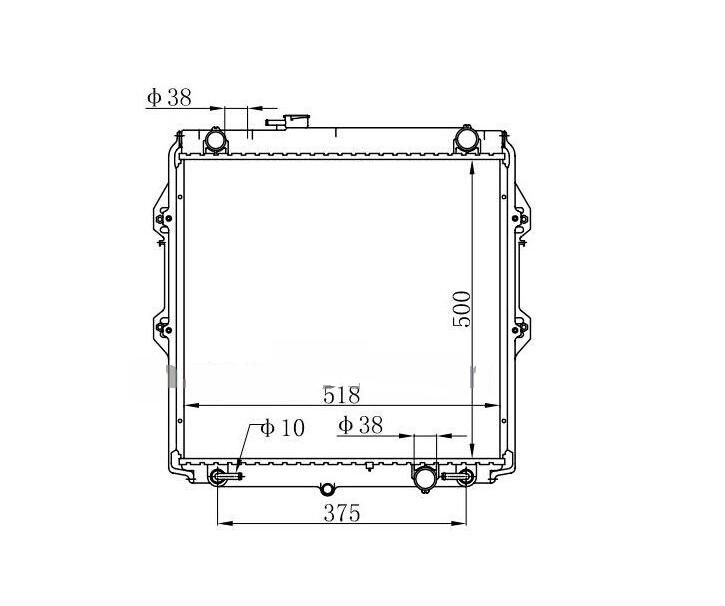 радиатор воден НОВ за TOYOTA HI-LUX VI (97-2006)