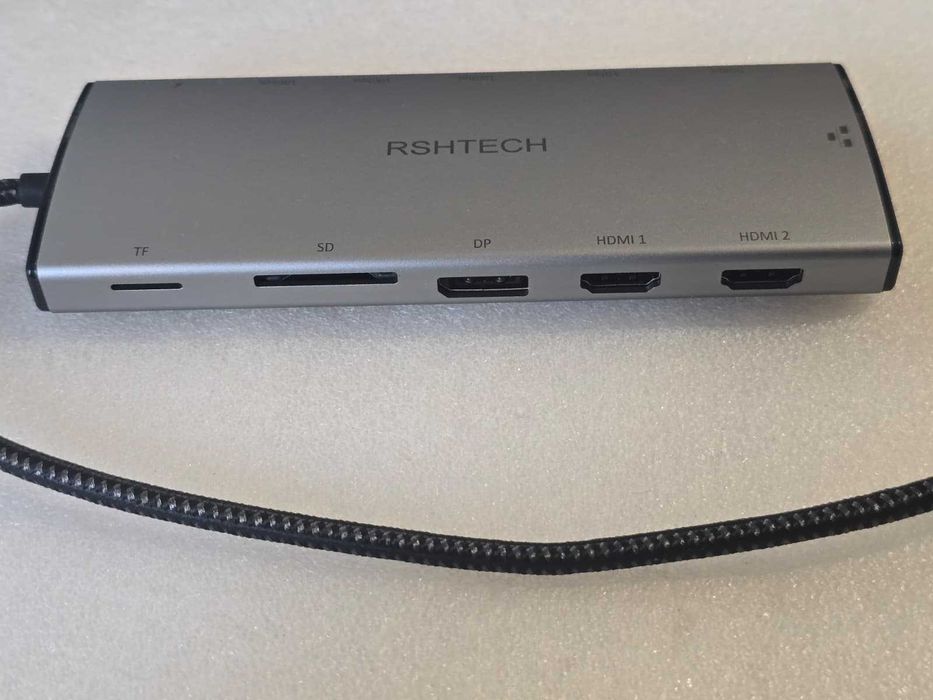 Docking Station 12-în-1 RSHTECH RSH-T12HD, USB-C 3.2 10Gbps, 4K- 60Hz
