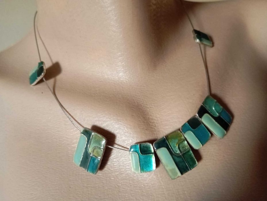 Colier IKITA blu/vert