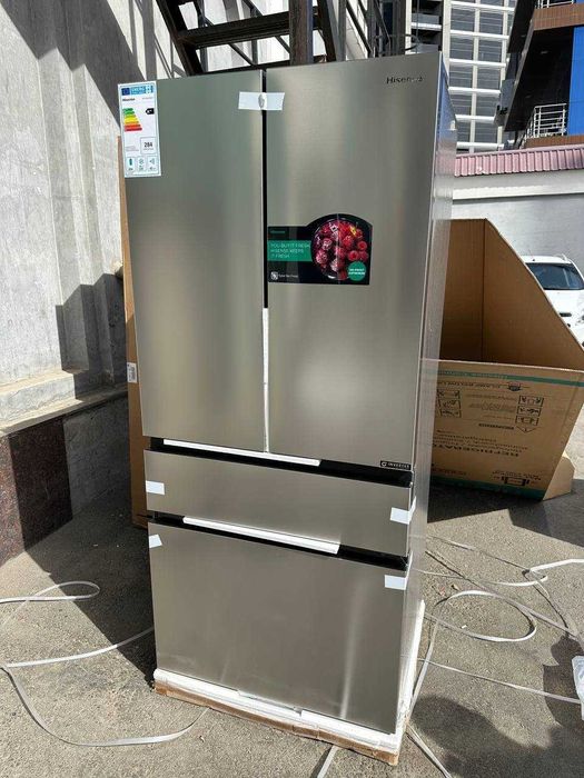 Холодильник Hisense RF540N4SBI2, French Door, нержавеющая сталь