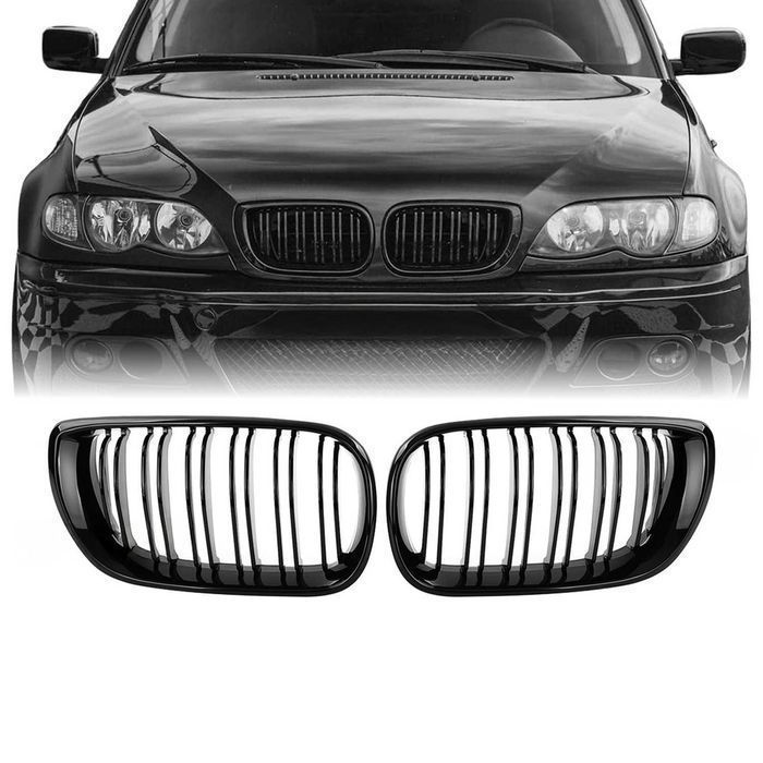 Grile duble BMW Seria 3 E46 Sedan/Touring 2001-2005 Negru Lucios