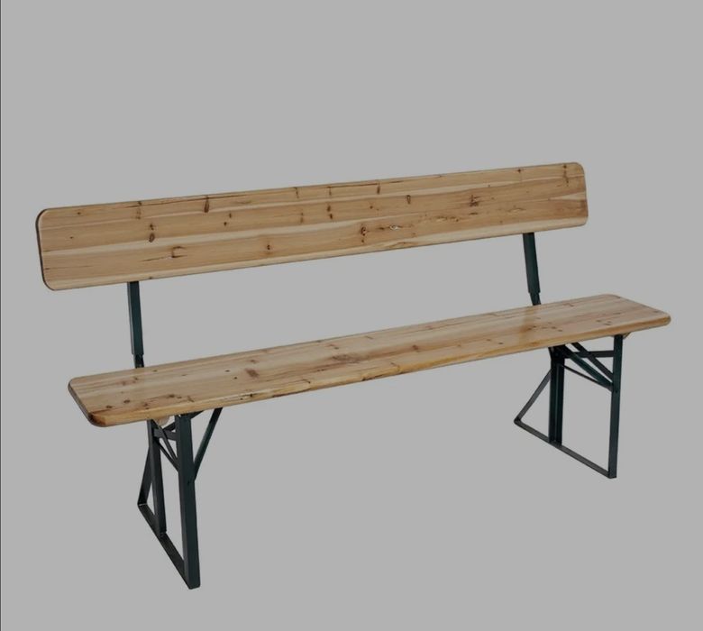 Сгъваем Комплект градинска маса 200х80смН76см + пейки с облегалка 200х