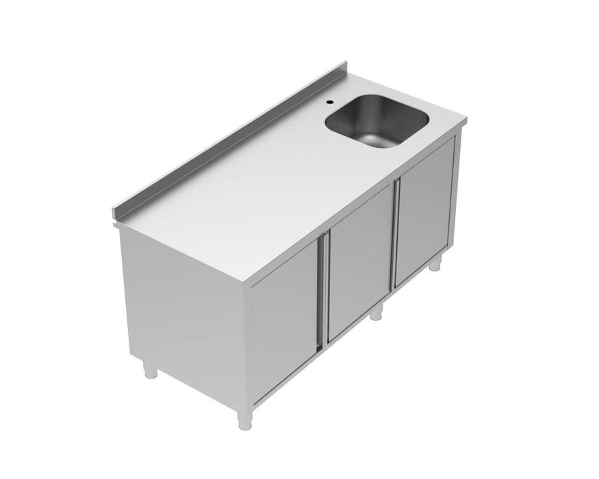 Шкаф с мивка неръждаема стомана с три врати CW31S L700