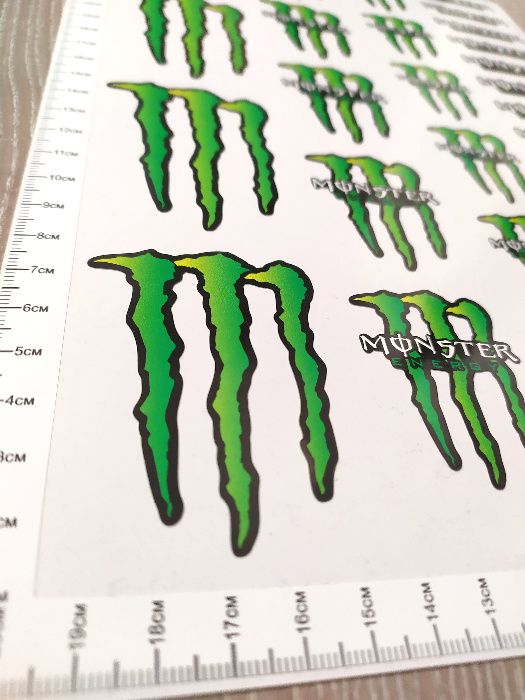 Стикери МОНСТЪР MONSTER лист А4 - 30 бр общо Sticker