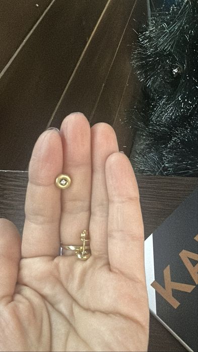 Пуссеты с бриллиантами 750 пробы