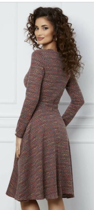 Rochie office Dy Fashion in clos cu imprimeu