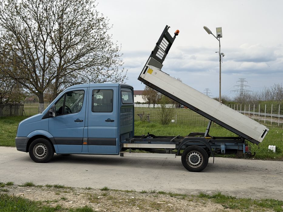 VW Crafter BASCULABIL 3.5t / 6+1 Locuri / Aer conditionat / Euro6 / stare PERFECTA, TVA Deductibil