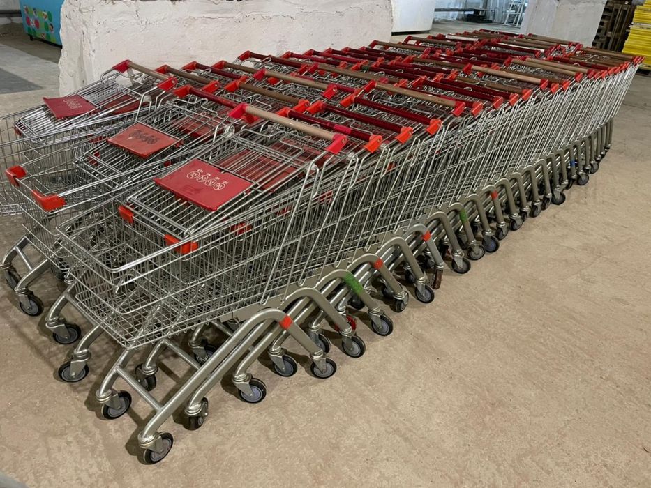 Тележки покупательские б/у