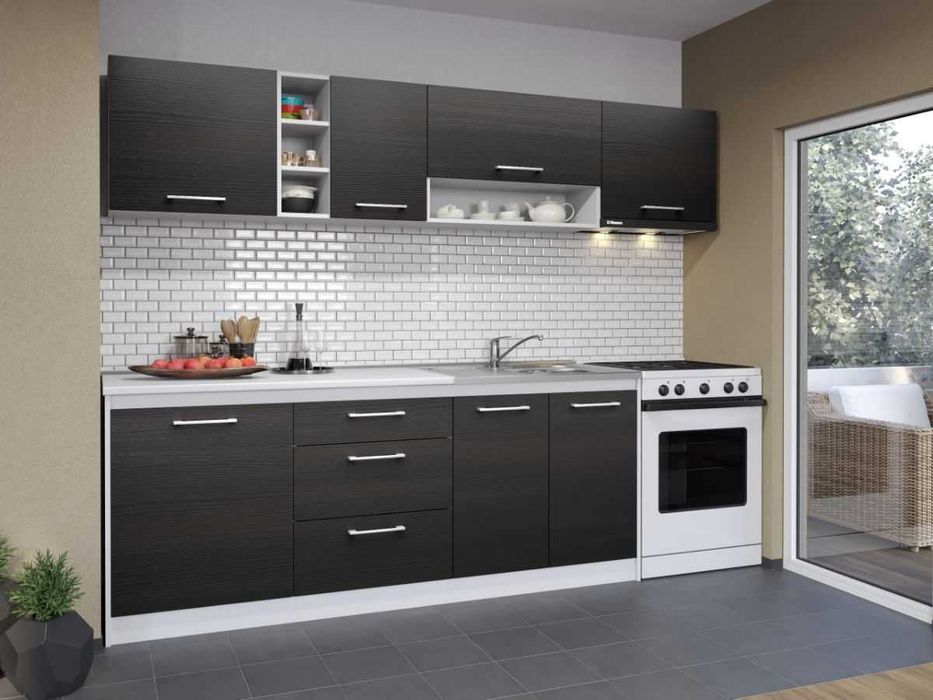 Pachet Mobila Bucatarie + Living Ferrara / Alb