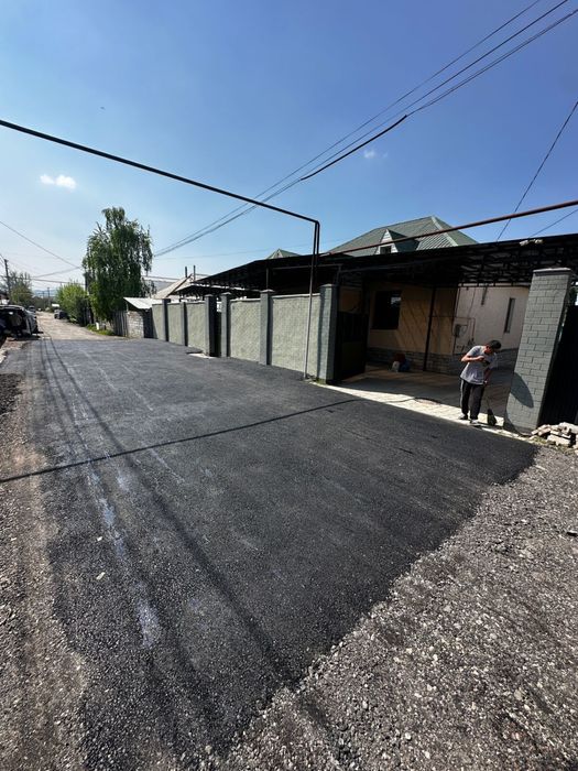 Асфальт . Асфальтирование . горячий асфальт