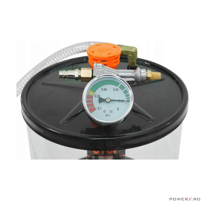 Recuperator pentru ulei uzat cu golire pneumatica, vas control