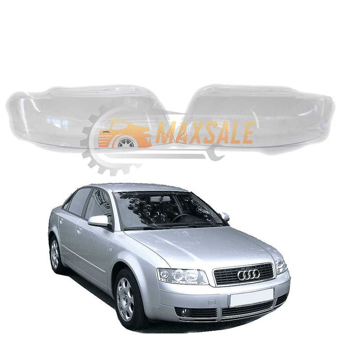 Капаци фарове Audi A4 B6 (00-04) фар ауди а4 б6 комплект стъкло крушка