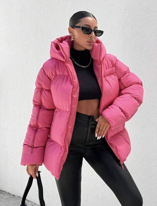 Jachetă Geaca de iarnă modernă Roz XL