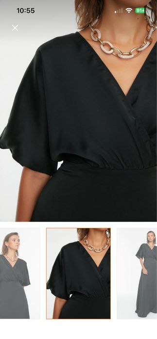 Rochie eleganta, lunga, satinata