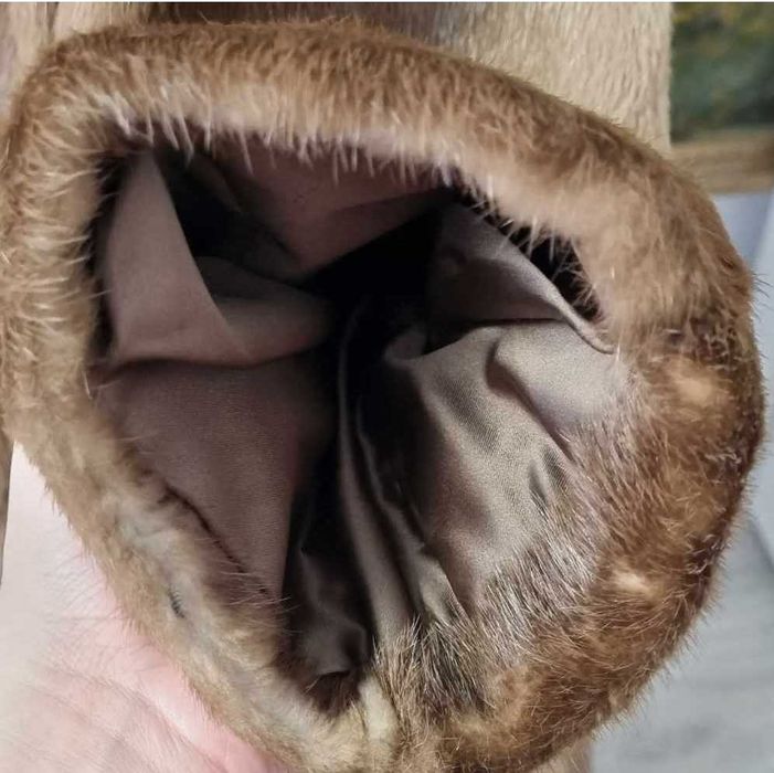 Haina din blana naturala de castor S/M/L/oversize (nu vizon)