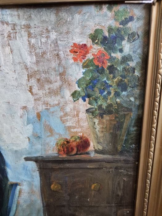 Tablou ulei pe carton Ipolit Strămbu.