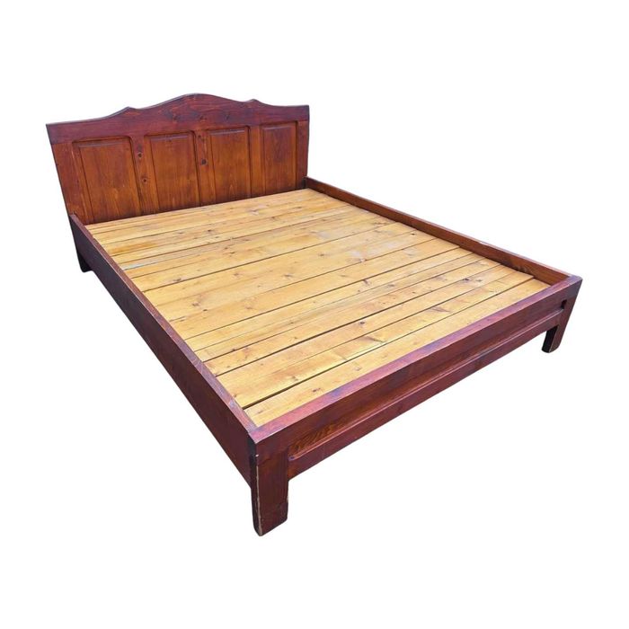 Cadru de Pat dublu din Lemn Masiv; Pat de mijloc cu Somiera 200x160 cm