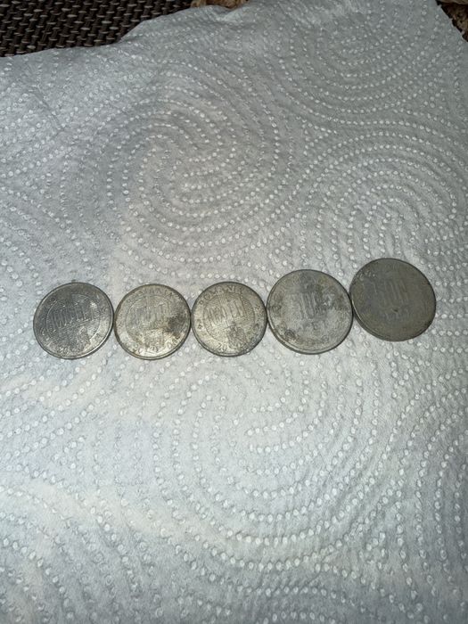 Lot 5 Monede Vechi România (1000 Lei și 500 Lei) - Perioada 1999-2004