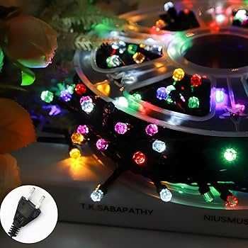 Външни коледни лампички 50м с 2100 мини диода ретро шарена светлина