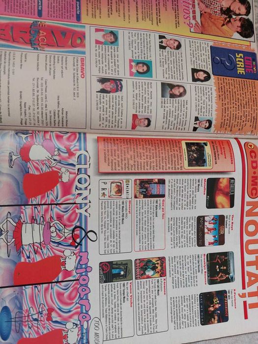 Revista Bravo Romania anii 90 cu Aaron Carter coperta nr 2 1998