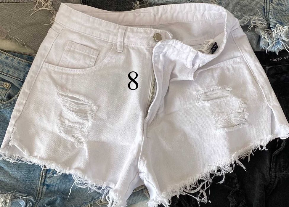 Лот от маркови детски Къси дънки - 8 бр., р-р XS/S, по 8 евро/ бр