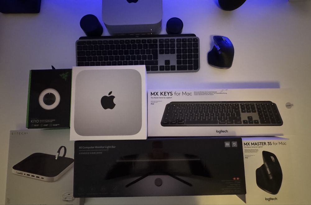 Sistem desktop Mac Mini M2 + Monitor Samsung Ultrawide 49inch