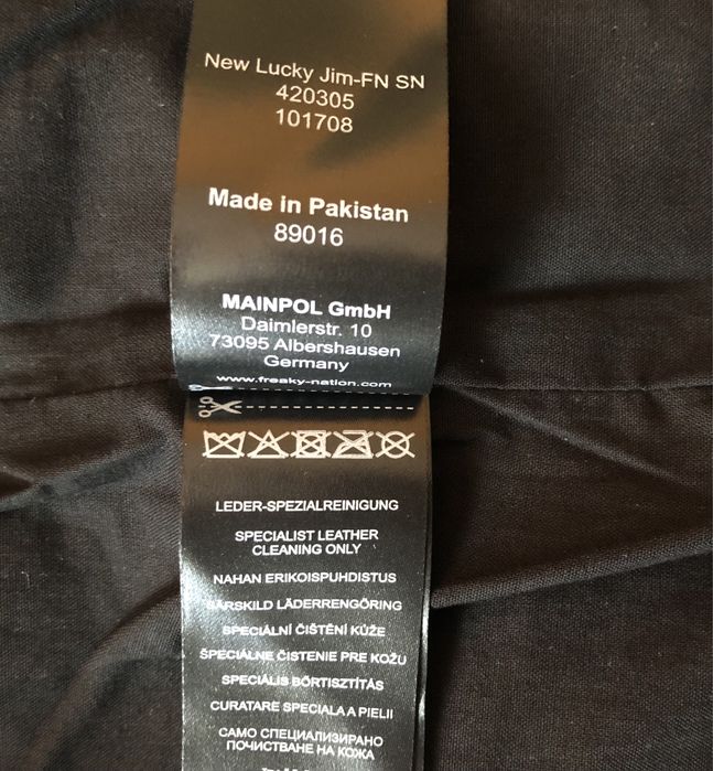 Freaky Nation Leather Jacket ОРИГИНАЛНО мъжко кожено яке - M