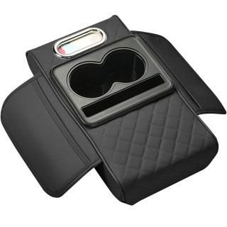 Възглавница за подлакътник на кола с 2 поставки за чаши за напитки.