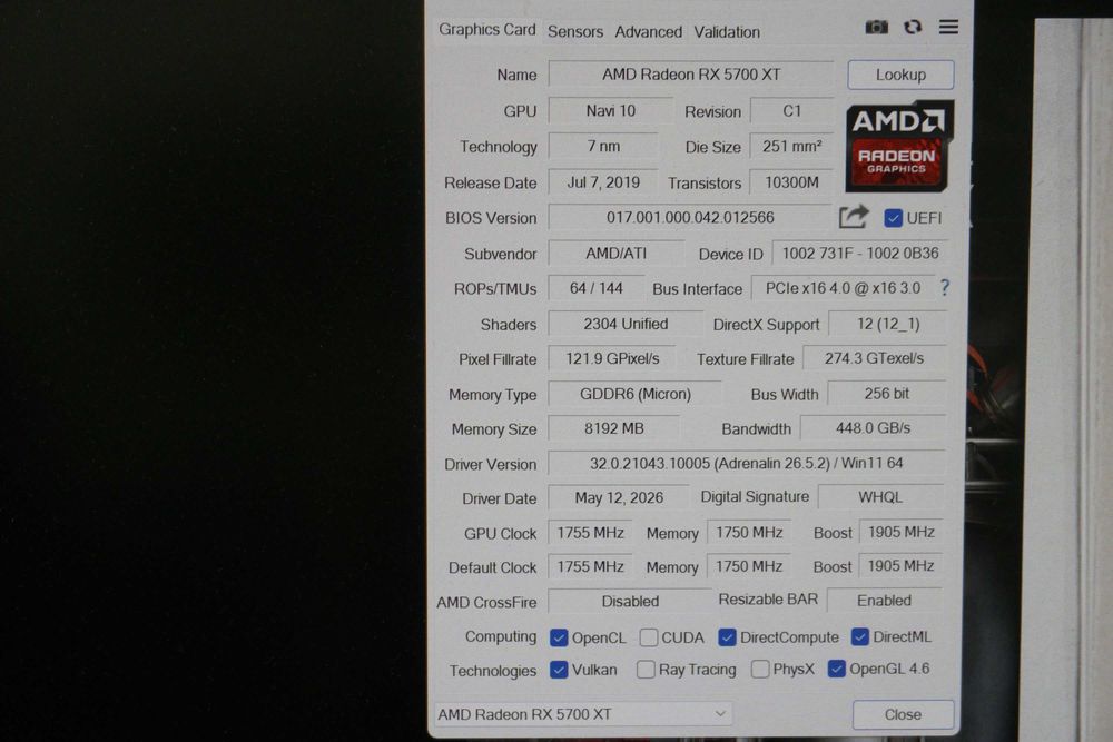 RX 5700 8GB AMD Radeon Reference (blower) GPU/ флашнат BIOS на 5700XT/ вкл. ДДС