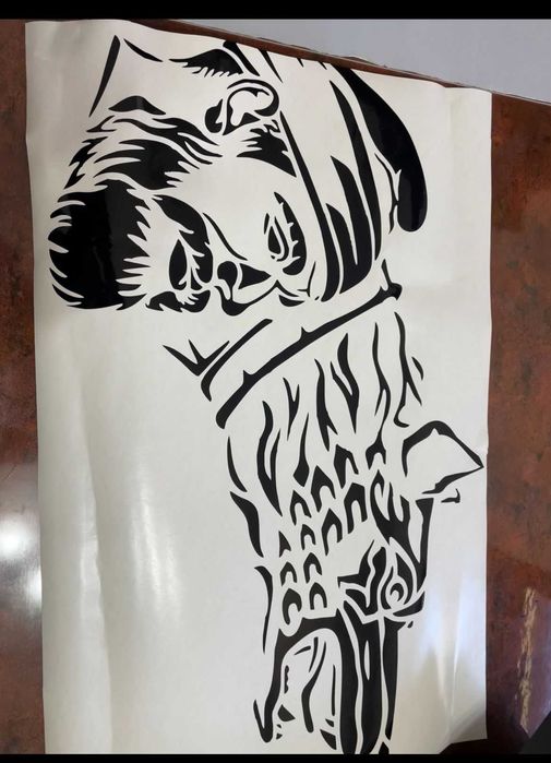 Sticker decebal si lupul dacic 45x70 cm Oracal