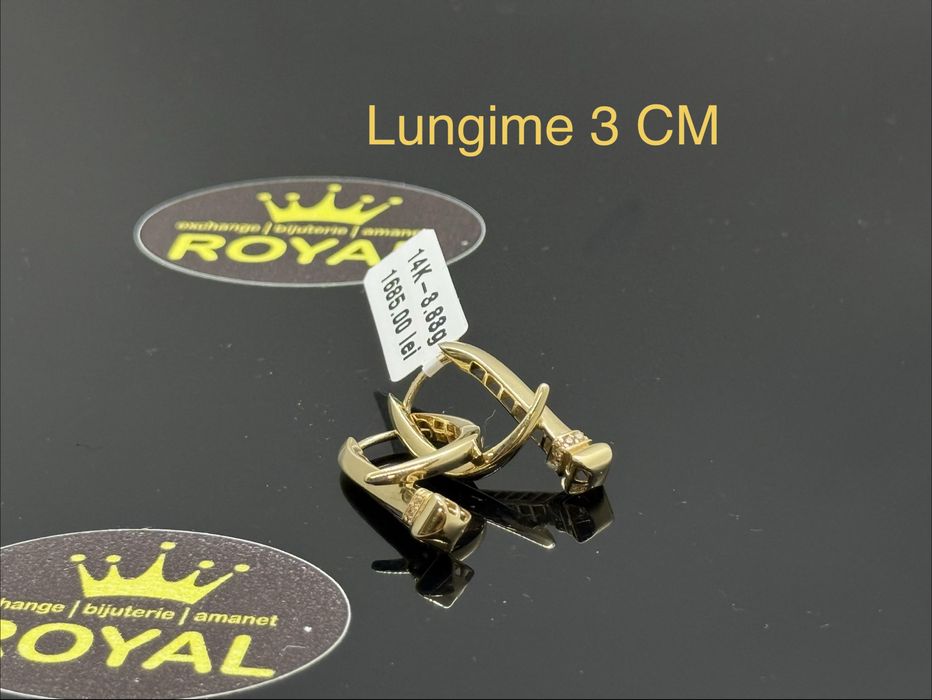 Bijuteria ROYAL : Cercei AUR 14K / 3.83 GR