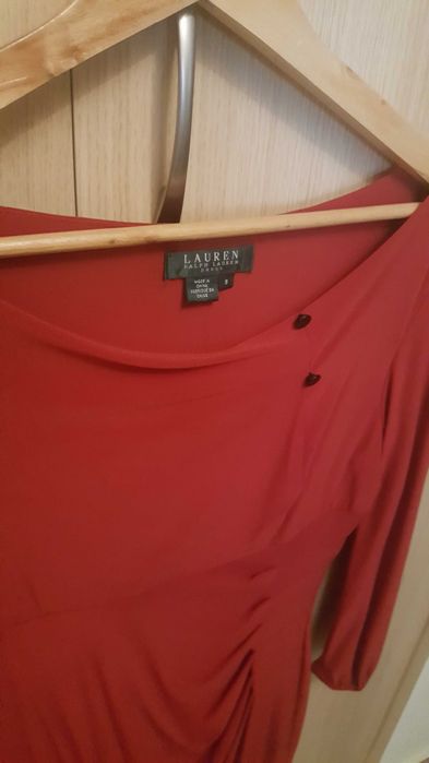 Rochita superba rosie Ralph Lauren M maneca lunga usoara