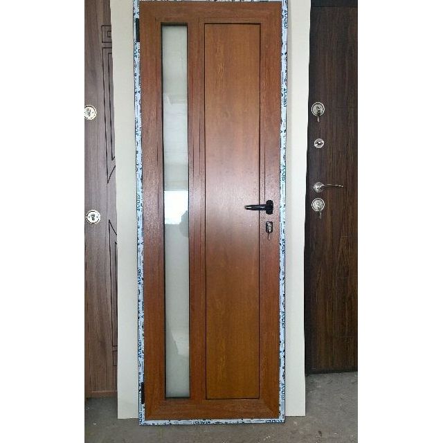 Алуминиева врата, врата за баня златен дъб