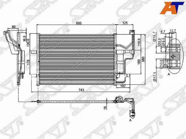 Радиатор кондиционера  Mazda 3