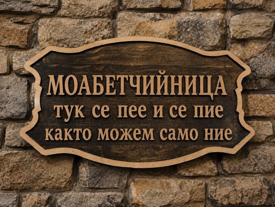 Дървени табели изработка
