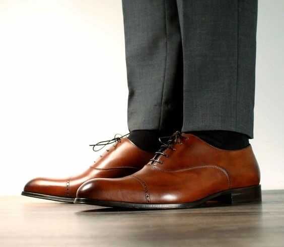 Pantofi oxford cap toe 46 46.5 de lux Cesare Conti NOI piele naturala