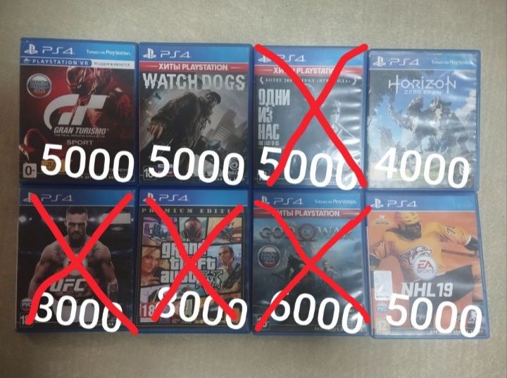 Диски на Playstation 4