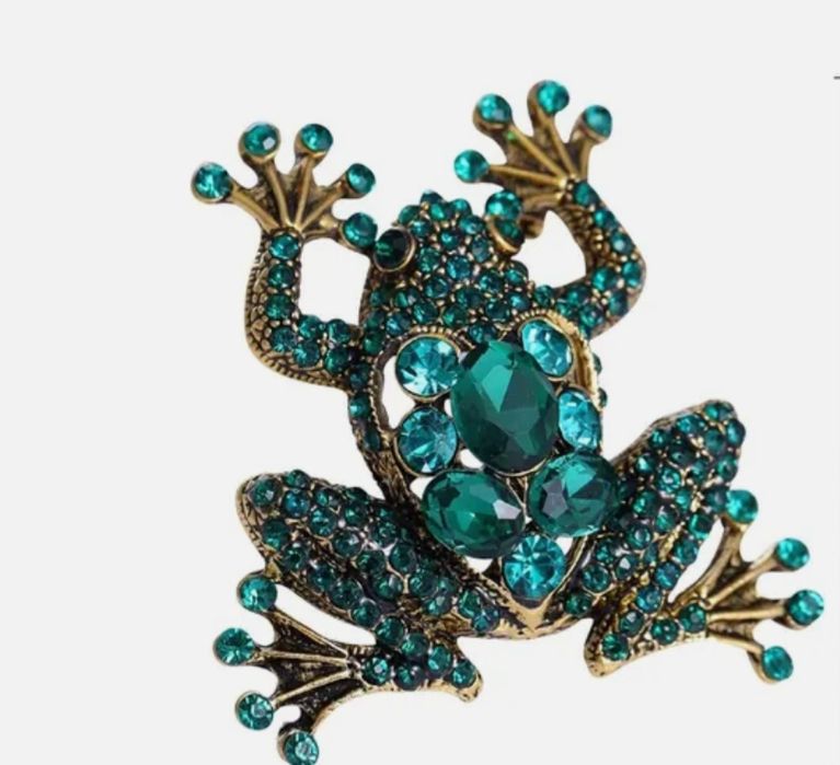 Брошь лягушка винтаж