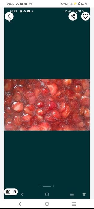 Варенье из домашней клубники,свежее не варёное